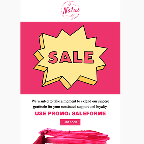 Comic Cosmetics Sale GIF Thank You Offer